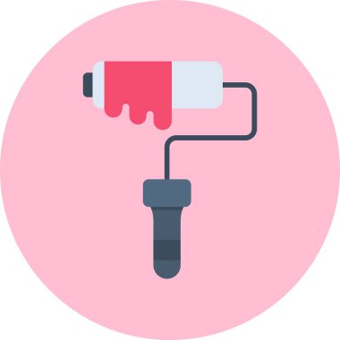 Boya silindirinin vektör illüstrasyon simgesi