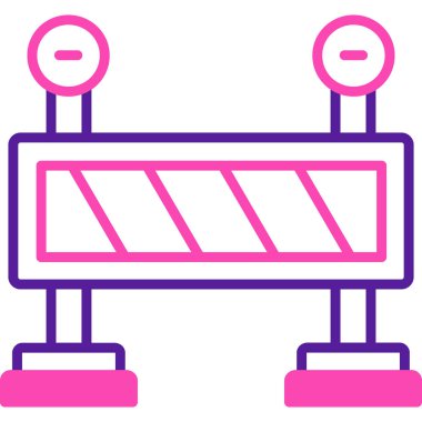 Bariyer. Web simgesi basit illüstrasyon