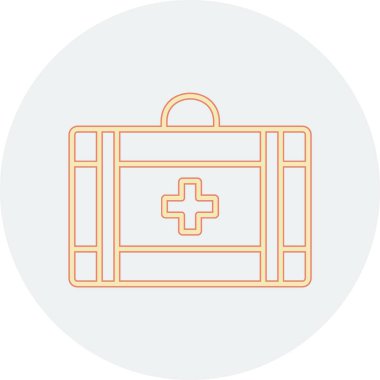 Bavul. Web simgesi basit illüstrasyon