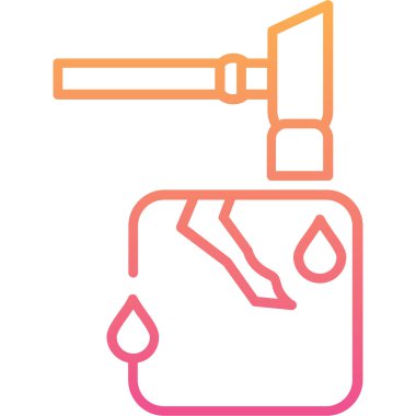 Gaz boru simgesinin vektör illüstrasyonu