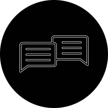 Sohbet simgesinin vektör illüstrasyonu