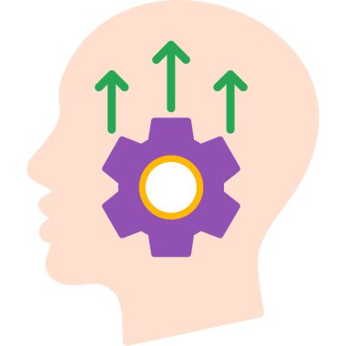 beyin ikonu vektör illüstrasyonu