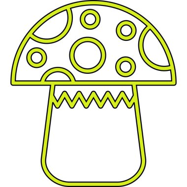 mantar simgesi, basit vektör illüstrasyonu