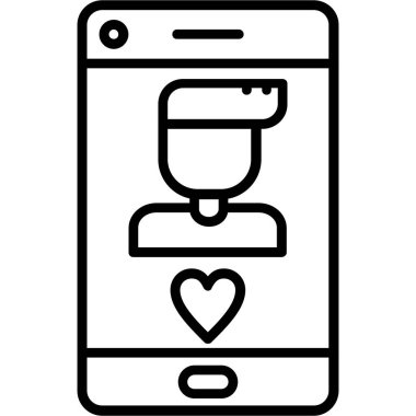 Cep telefonu simgesinin vektör illüstrasyonu