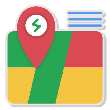 Harita işaretleyici vektör illüstrasyonunu göster