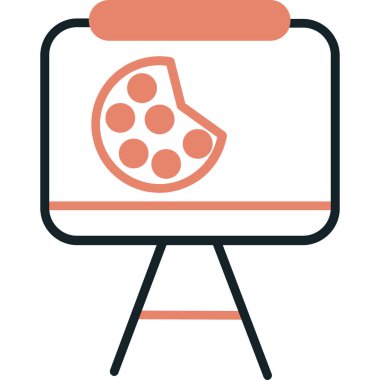 pizza. Web simgesi basit illüstrasyon