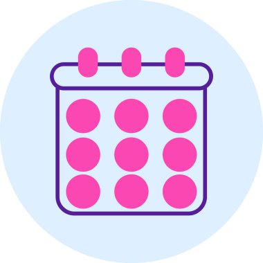 Takvim. Web simgesi basit illüstrasyon