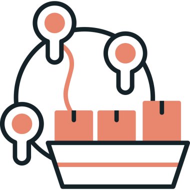 taşıma lojistik simgesini ana hatlarıyla gönderme