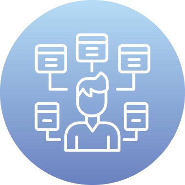 şebeke. Web simgesi basit illüstrasyon