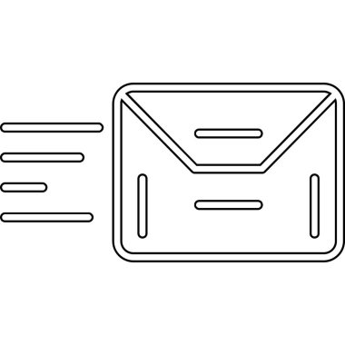 Zarf posta simge vektör illüstrasyon izole