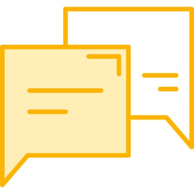 Sohbet ileti simgesi, vektör illüstrasyonu