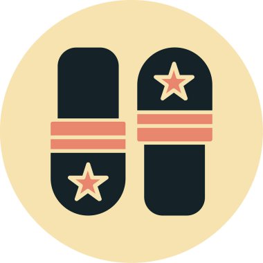 Amerikan futbolu düz vektör simgesi