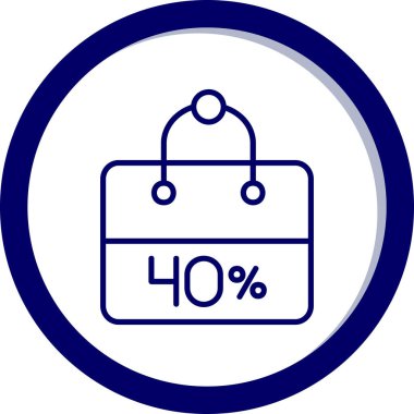 yüzde simge, vektör illüstrasyonu basit tasarım