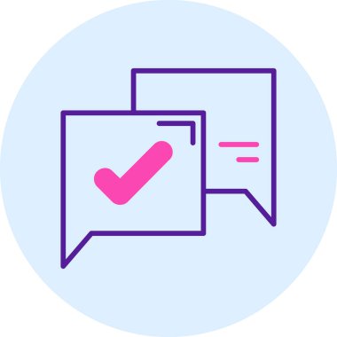 İşaretleme simgesi vektör illüstrasyonunu kontrol et