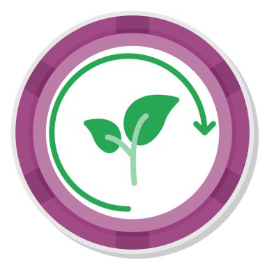 Bir çiçek simgesinin vektör illüstrasyonu