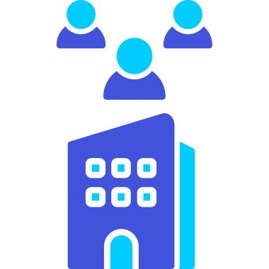 Bir grup insanın vektör çizimi