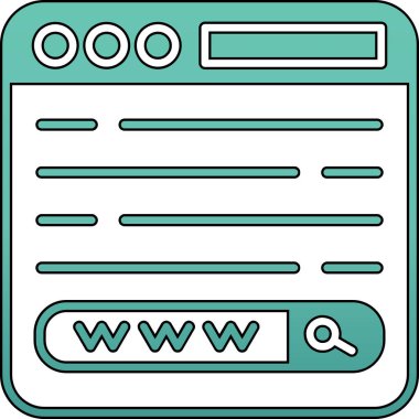 tarayıcı pencere vektör simgesi modern basit vektör illüstrasyonu