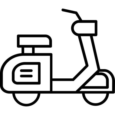 Motosiklet simgesi, anahat stili