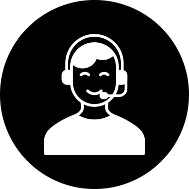 Müşteri Destek kutsal kişilerin resmi, vektör çizim