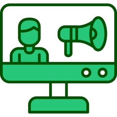 Çağrı merkezi operatör simgesi - taslak biçimi