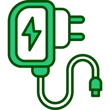 Elektrik dolgu simgesi renk dış hat vektörü