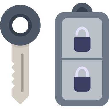 Güvenlik kilidi simgesi, düz tasarım. vektör illüstrasyonu