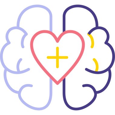 Beyin. Web simgesi basit tasarım