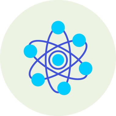 atom. Web simgesi basit illüstrasyon