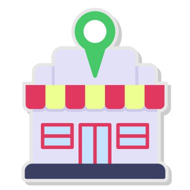 Alışveriş. Web simgesi basit illüstrasyon