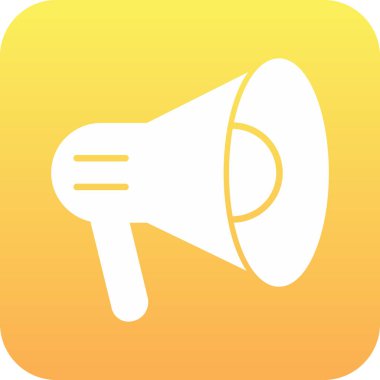 Hoparlör düz simgesi. sarı renk