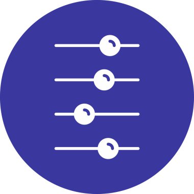 Mavi ve beyaz bir ikonun vektör illüstrasyonu