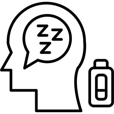 Uyku Torbası simgesi, vektör illüstrasyonu