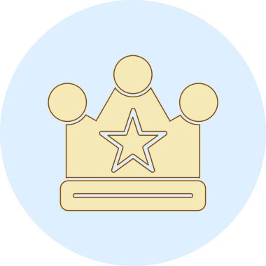 Bir tacı olan bir yıldızın vektör çizimi