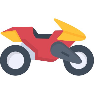 motosiklet düz vektör simgesi