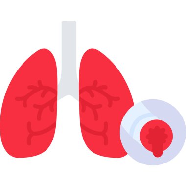 Akciğerler, insan organı düz vektör ikonu tasarımı,