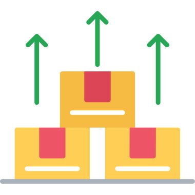 İş büyüme düz vektör simgesi