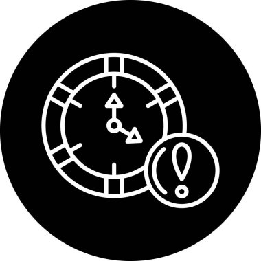 Bir saat simgesinin vektör illüstrasyonu