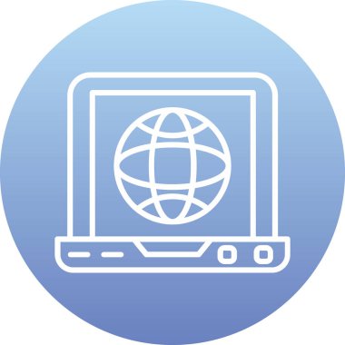 Ağ simgesi. Basit resimleme