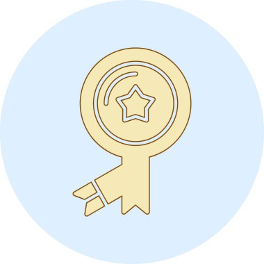 Madalya vektör simgesi modern basit illüstrasyon