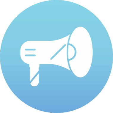 Megafon. Web simgesi vektör illüstrasyonu