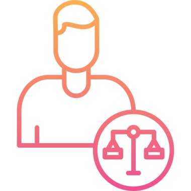 Hukuk. Web simgesi basit illüstrasyon