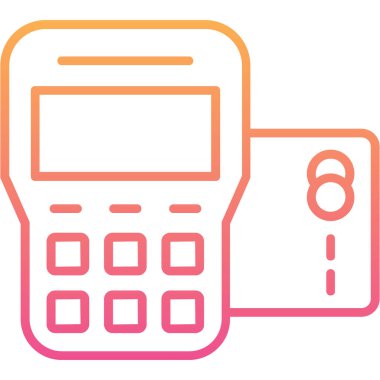 kredi terminali simgesi, vektör illüstrasyonu basit tasarım