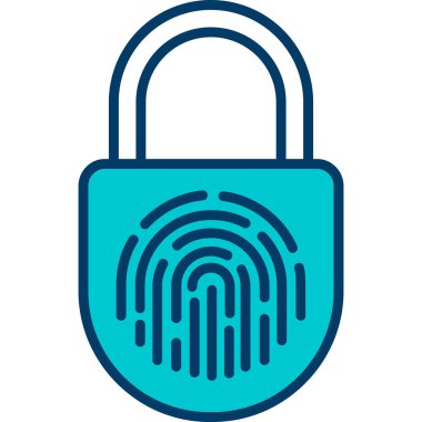 Kilit simgesinin vektör illüstrasyonu