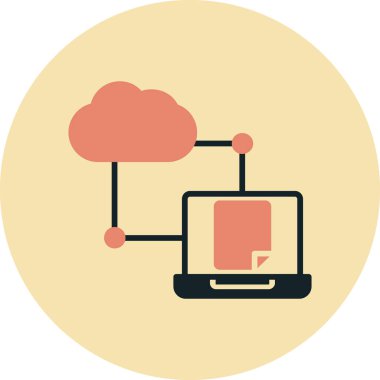 Bulut hesaplama simgesi vektör illüstrasyonu