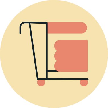 Alışveriş arabası vektör simgesi