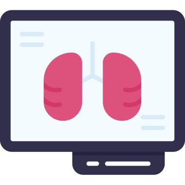 Bilgisayar monitörü. Web simgesi basit tasarım