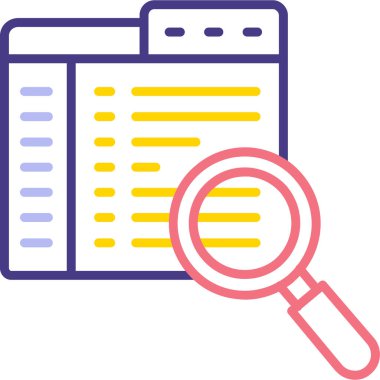 Ara. Web simgesi basit illüstrasyon