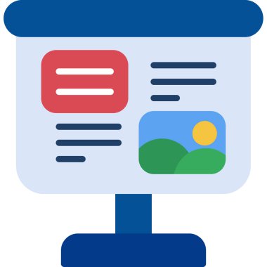 reklamcılık ortam simgesi düz stil