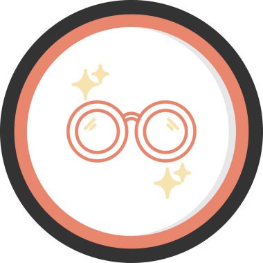 Modern ve renkli gözlüklerin vektör çizimi