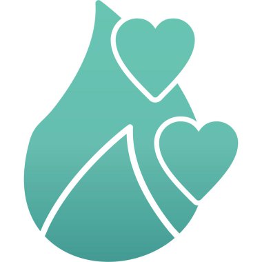 Su vektör simgesini düşürür. bicolor düz simge, cyan ve mavi renkler, yuvarlak açılar, beyaz arkaplan.